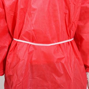 30gsm Disposable Isolation Gowns Universal Red PP Hospital