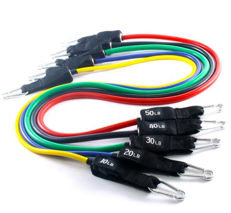 Latex 19LB Workout Recovery Equipment 11 Pcs Resistance Band Set