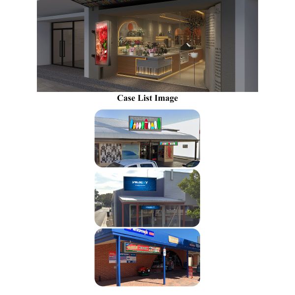 Outdoor LED Double Sided Screen Shop Sign Light Pole Screen