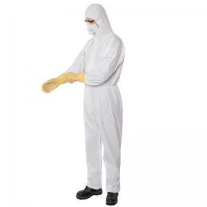 Quality Oem Breathable Disposable Hooded Coverall 30-70gsm Medical Protective Clothing wholesale