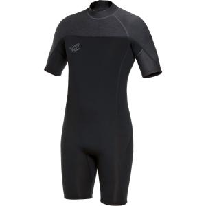 China Black Scuba Diving Wetsuit Front Zip Short Sleeve / 2mm Shorty Wetsuit Mens on sale