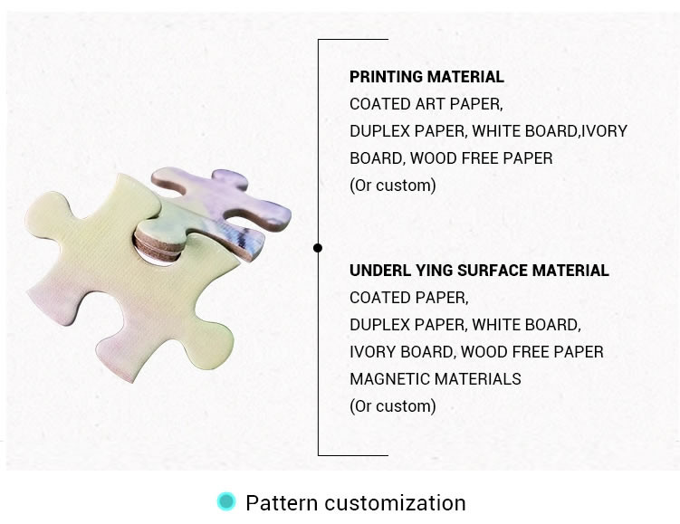 1200gsm CMYK Card Board Printing Puzzles Educational Toy