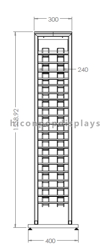 20 Layer Steel Tile Display Racks Free Standing Surface Finishing