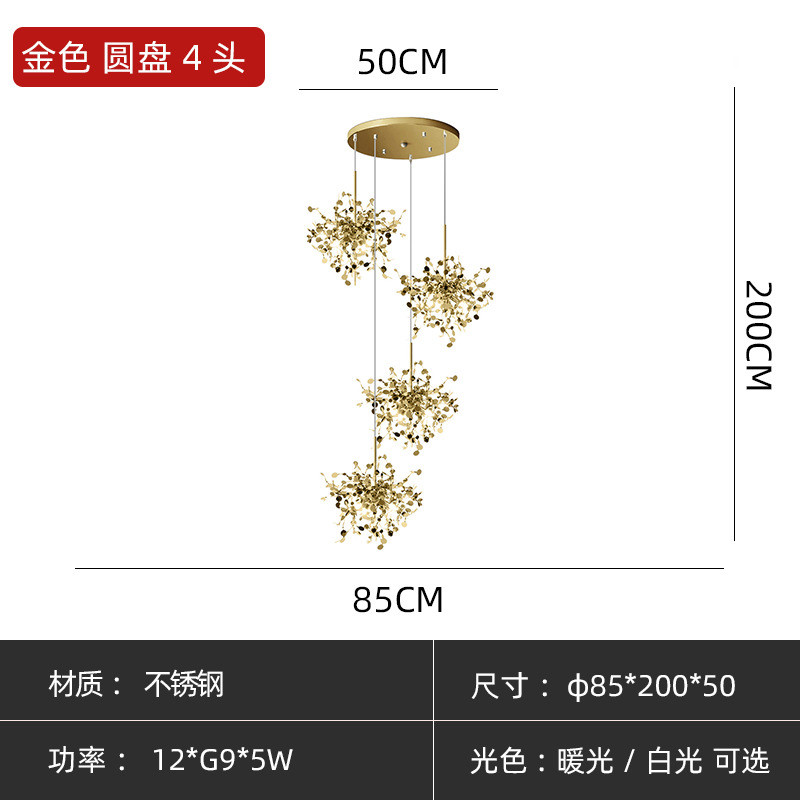 110V-240V Customized Pendant Lamp Rustproof Polished Chrome Chandelier Lights