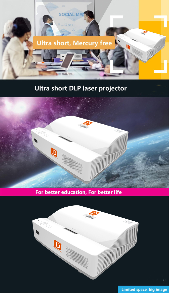 4100 Lumens XYC Television Projector Vga 1920x1080 High Brightness