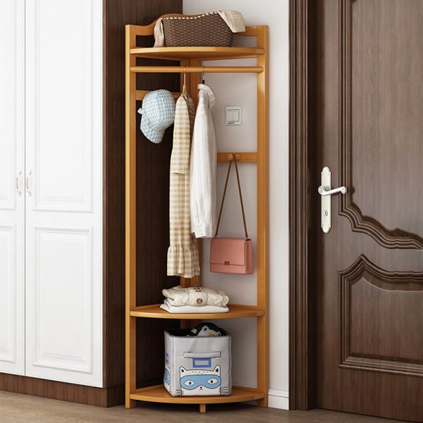 Entryway Hall Organizer Coat Shirt Hanging Clothes Stands Corner Rack with Modern Living Room Furniture
