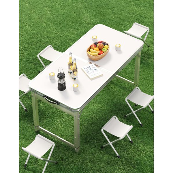 Modern Design Apartment Outdoor Furniture Wood Folding Table with Chairs Portable and Small