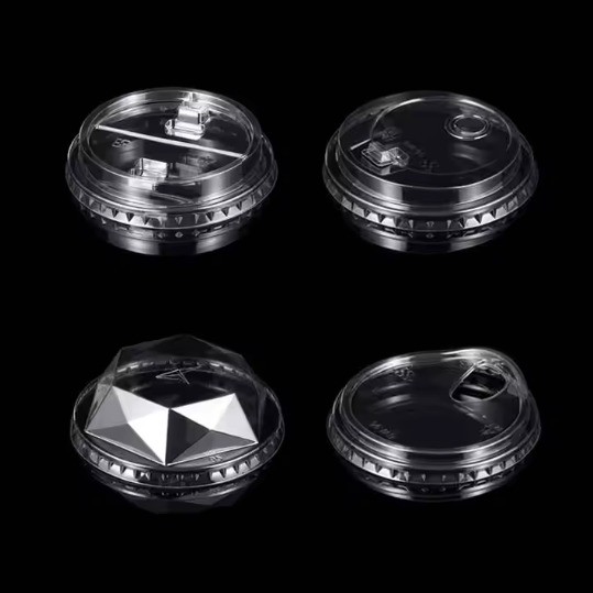 Strawless Plastic Cup Lids For Cold Beverages Tea Yogurt Coffee Juice