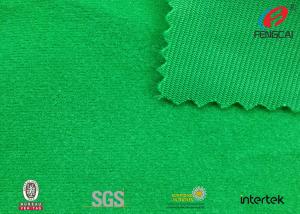 China Green Colour Brushed Polyester Tricot Knit Fabric For Snooker Table 150CM Width on sale