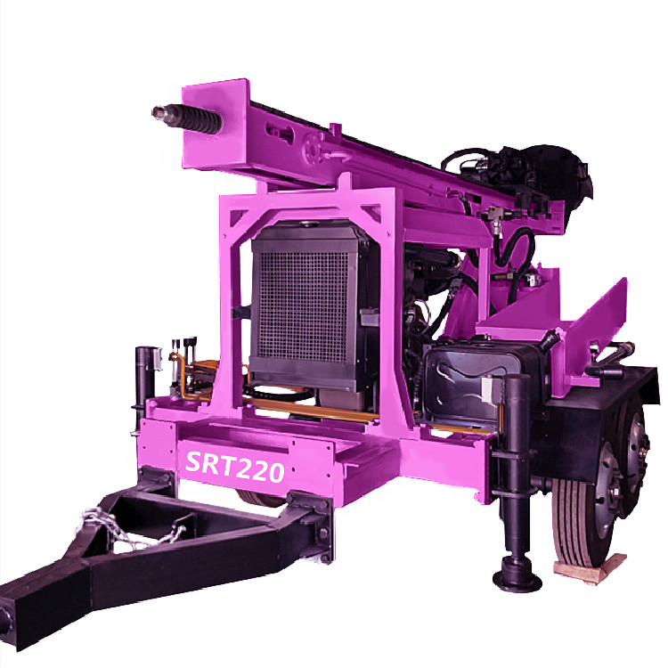 Portable Hydraulic Water Well Drilling Machine Trailer Mounted Water Well Drilling Rig