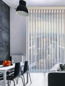 China Soft Yarn Dream Curtain Window Vertical Blinds Solid Color Semi Blind Curtain on sale