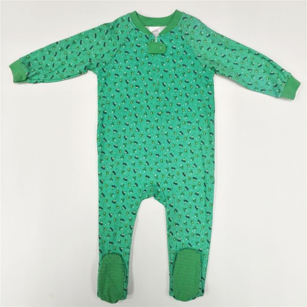 Infants Toddlers Winter Full Print Cotton Footie Pajamas for Unisex Baby Sleepwear