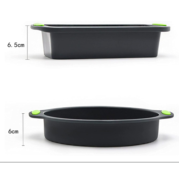 Multiapplication Silicone Baking Moulds Heat Resistant 5 Pans 3 Cups