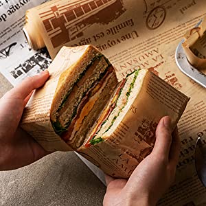 Unbleached Deli Wax Paper Sheets For Food, Basket Liners Food Picnic Paper Sheets Greaseproof Deli Wrapping