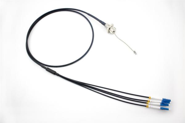 4 Core Fiber Cable Assembly ODC Plug / Socket To LC/UPC For Railway Signal