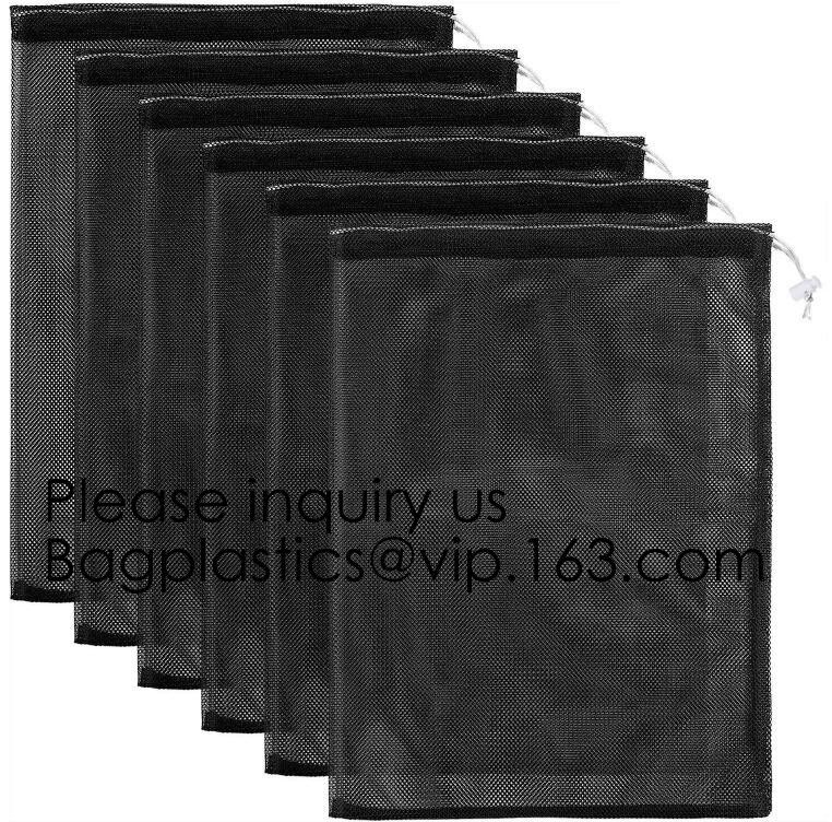 Drawstring Bag With Cord Lock And White Sturdy Mesh Material For Factories, College, Dorm, Storage Sturdy & Breathable