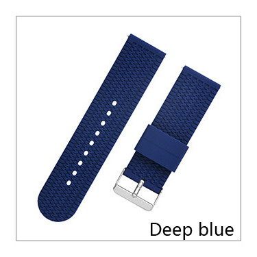 Smart Wrist Silicone Watch Strap Flat Head Anti Sweat 18mm 20mm 22mm 24mm