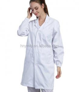 Quality High Quality Hospital Uniforms White Lab Coat  for women Medical gown Doctor and Nurse Scrub  60% Cotton 40% Polyester wholesale