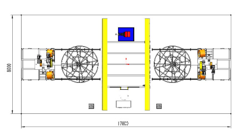 3.5m Oven Rotational Moulding Shuttle Machine Customized