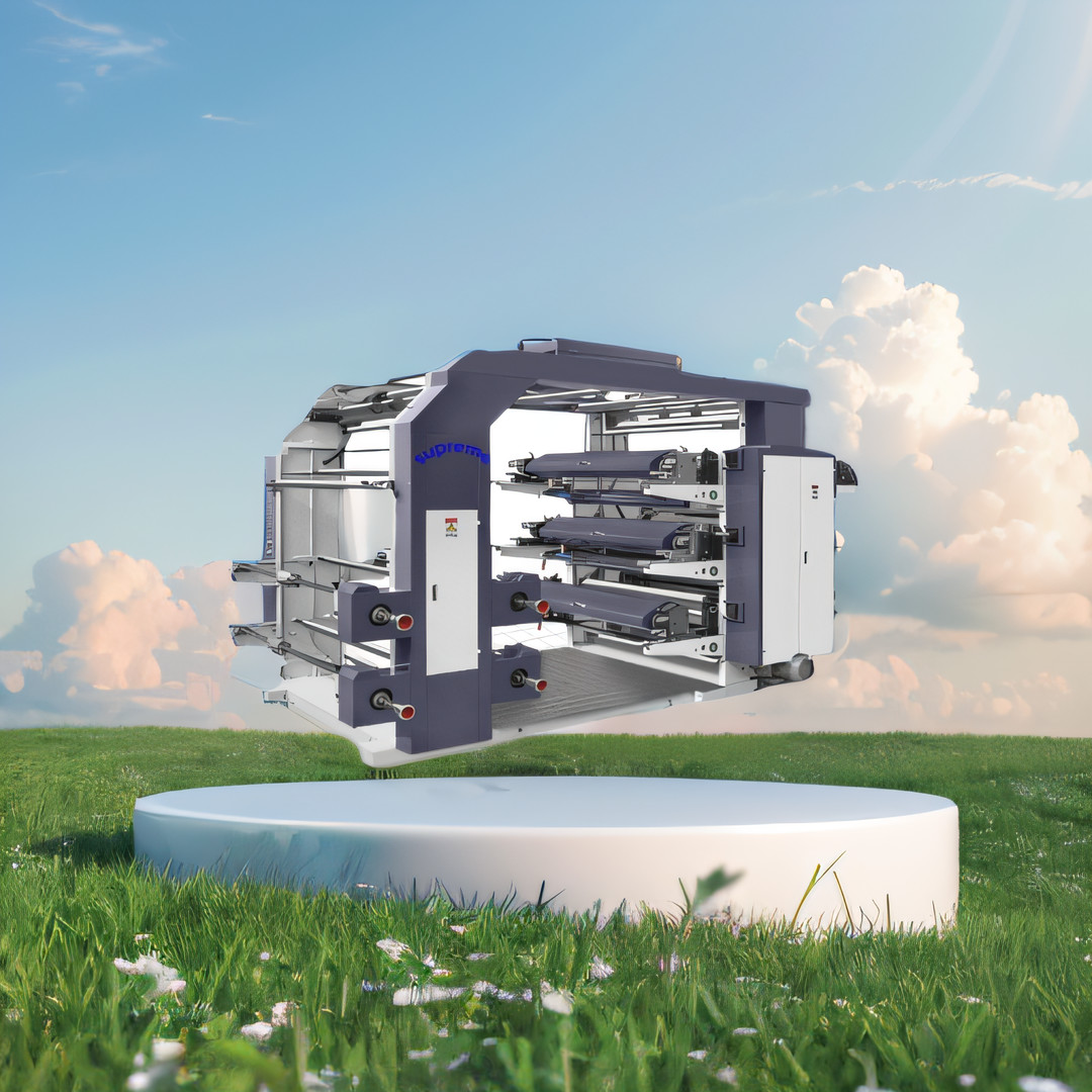 YTGS FLEXO PRINTING MACHINE STACK TYPE 120M/MIN Ø1200MM UNWINDING AND REWINDING DIAMETER SYNCHRONOUS BELT TRANSMMISSION