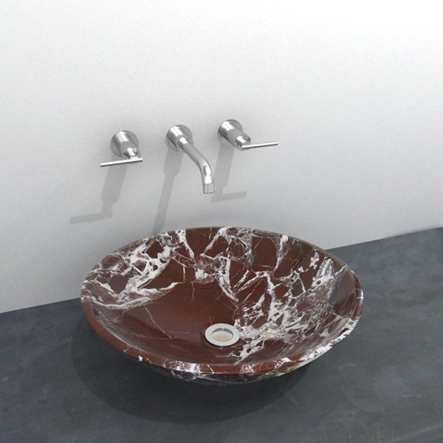Natural Countertop Rosso Levanto Marble Slab Heat Resistant