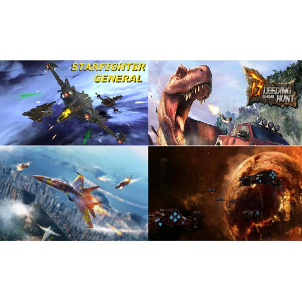 3 Glasses 9D Virtual Reality Flight Simulator Shooting Game Customize Logo