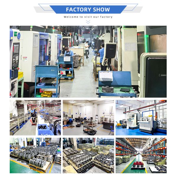 Factory production line with hydraulic components assembly