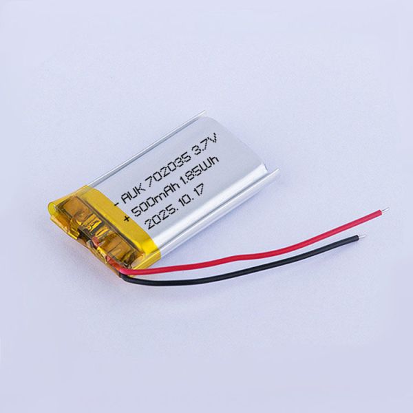 AUK 702035 Polymer Lithium Battery Lipo 500mAh 3.7V For Navigator Alarm Intercom Locator With UN38.3