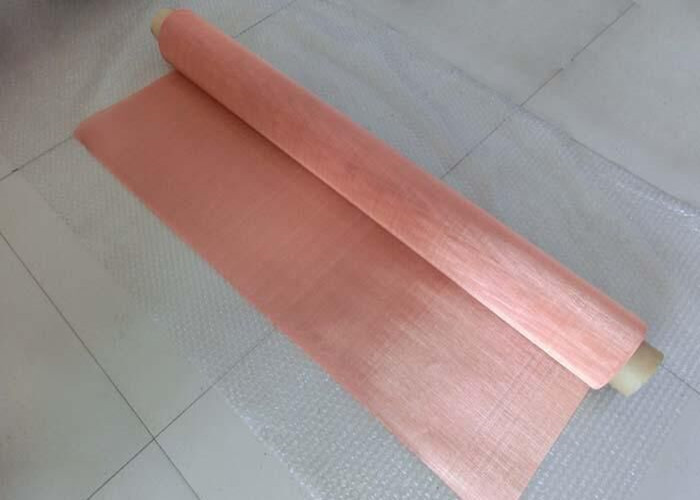 80 Mesh 0.12mm Copper Metal Mesh , Copper Mesh Fabric Wear Resistance