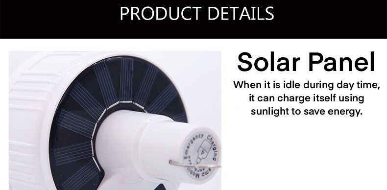 Hook Design Portable Solar/Battery Powered LED Light Emergency Rechargeable Efficient Energy Saving for Home Garden Tent Camping