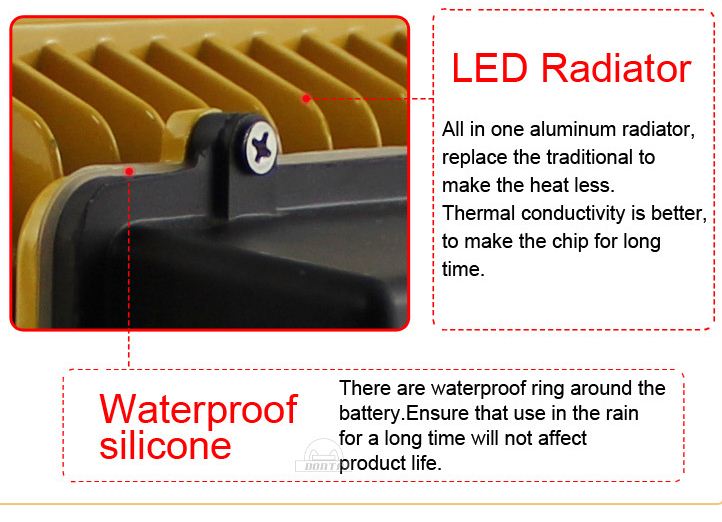 Outdoor Rechargeable 10w Led Floodlight for Trourist and Campers