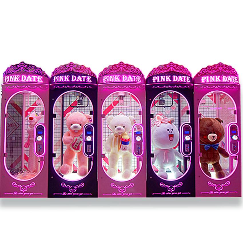 Single Prize Coin Operated Lottery Doll Vending Machine