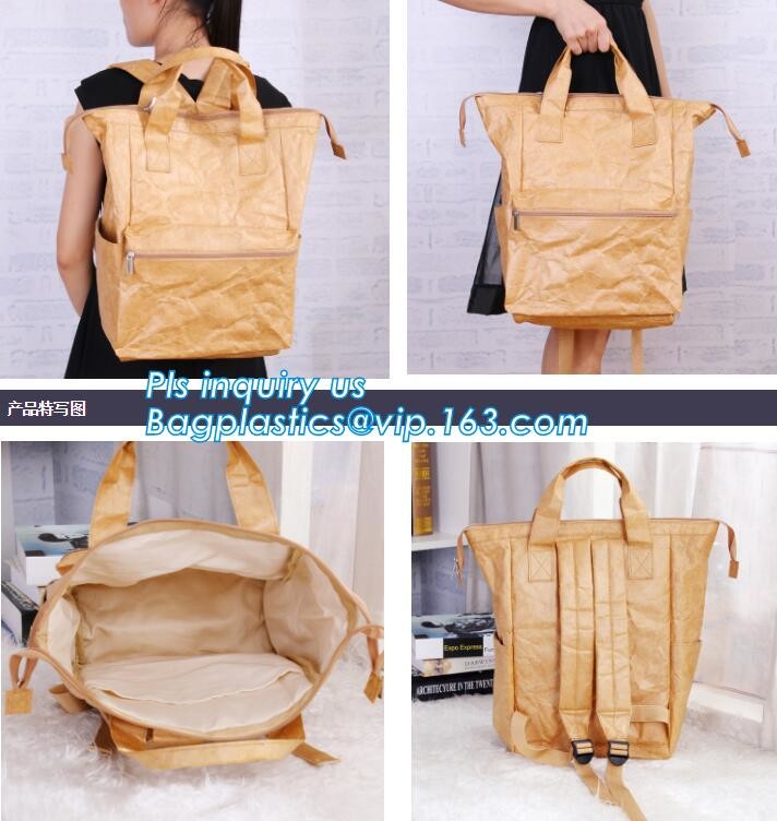 Custom Eco friendly tyvek Lunch bag Insulated Cooler bag,tyvek kraft paper insulated aluminum foil lunch box bag with sn