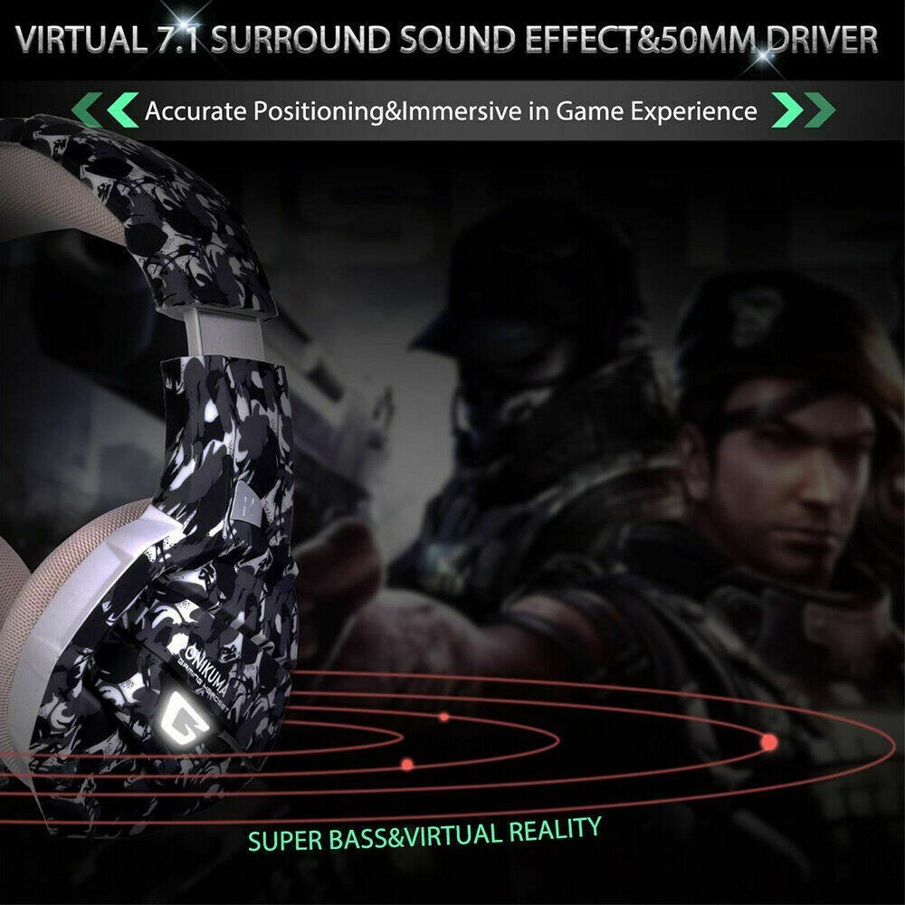 100mA 2.2kohm Onikuma K5 RGB Gaming Headphone With Mic