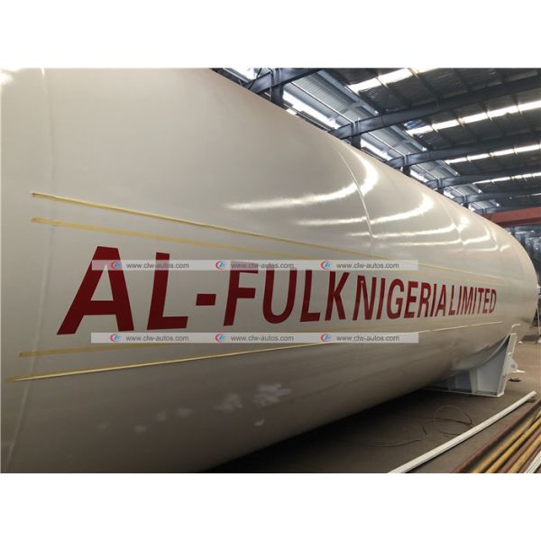 Horizontal Large LPG Storage Tank 120cbm 60tons 120000liters Gas Storage Tank for Nigeria
