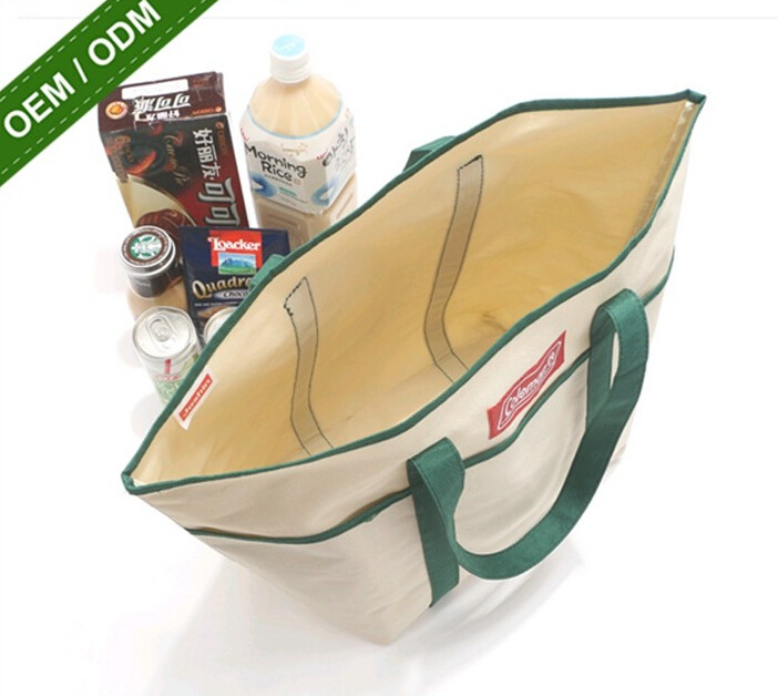 Reusable 100% Cotton Canvas Bag Canvas Tote Bags Convenient Environmentally Grocery Shopping Bags,zipper canvas bag cott