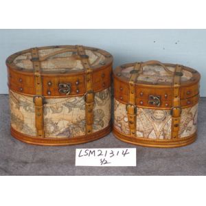 Quality SENMIN Europe Style L37x27 Leather Storage Trunk wholesale