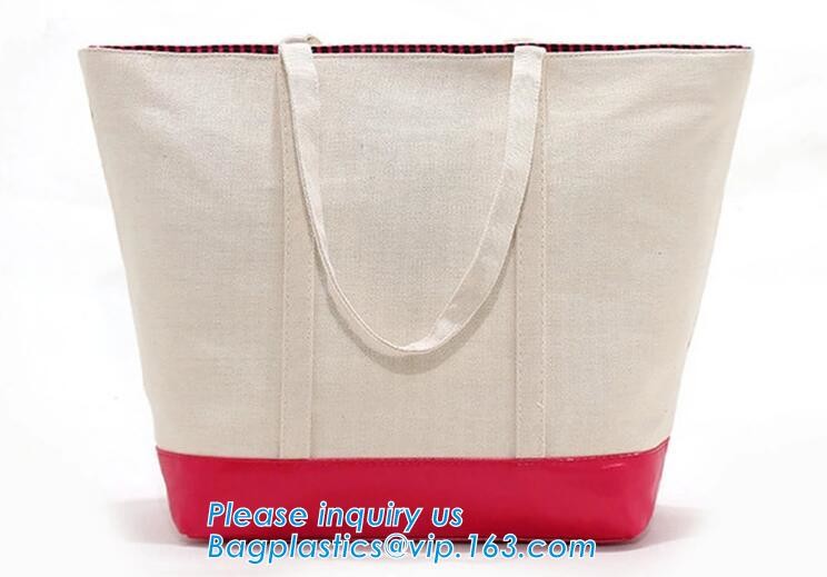 Reusable 100% Cotton Canvas Bag Canvas Tote Bags Convenient Environmentally Grocery Shopping Bags,zipper canvas bag cott