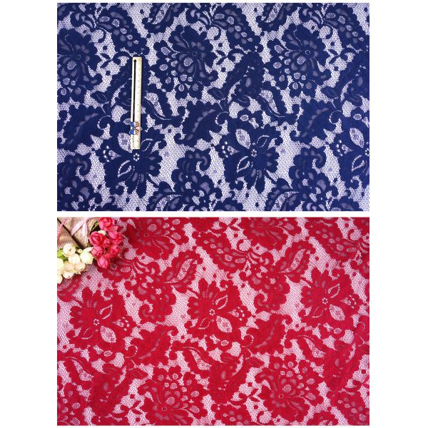 2017 Hot Sale Garment Accessories Strech French Lace Fabric with Different Color-