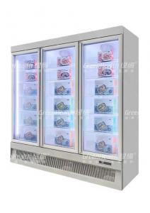 China Self Defrost Frozen Glass Door Freezer 1600L Secop Compressor on sale