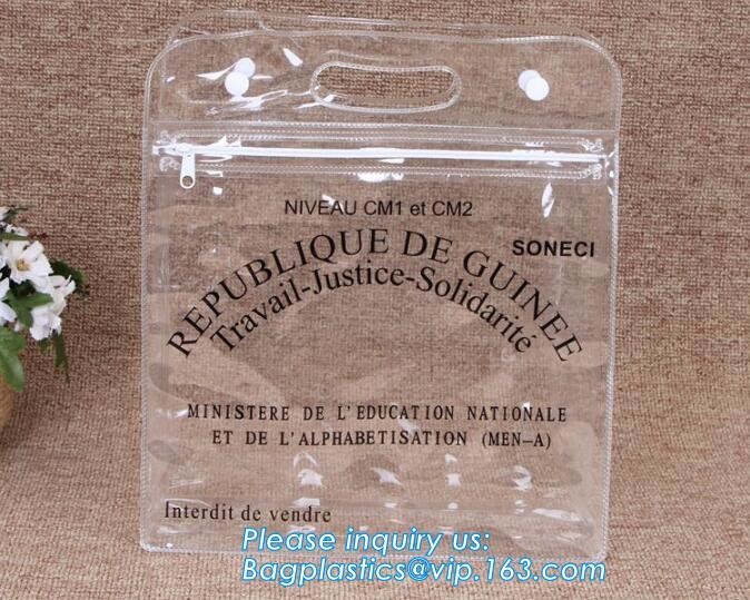promotional PVC documents bag for school ESD Cleanroom Stationery ESD Plastic PVC String Lock Carrying Document File Bag