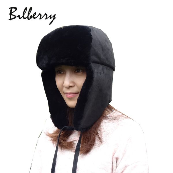 6 Panel Sheepskin Beanie Hat Shearling Lamb Fur Soft Warm For Winter