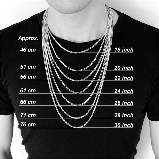 18inch 20inch 18k Gold Stainless Steel Chain Mens Gold Figaro Chains Necklace