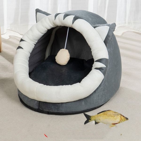 Winter Cute Wind Warm Dog Kennel Teddy Small Waterproof Rain Proof Cat Shaped Bed