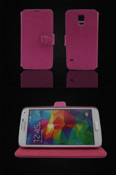 Fashion leather case for samsung s5 with high quality