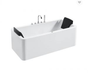 Quality Rectangular 2 Person Soaking Tub Freestanding White Solid Surface Acrylic wholesale