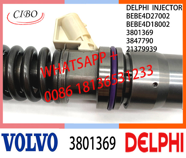 Common Rail Fuel Diesel Injector 3801369 BEBE4D27002 BEBE4D18002 3847790 21379939 E3.18/E3 for VOL PENTA MD13