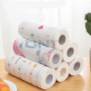 China 30gsm Disposable Printing Spunlace Non Woven Fabric For Rag Roll on sale