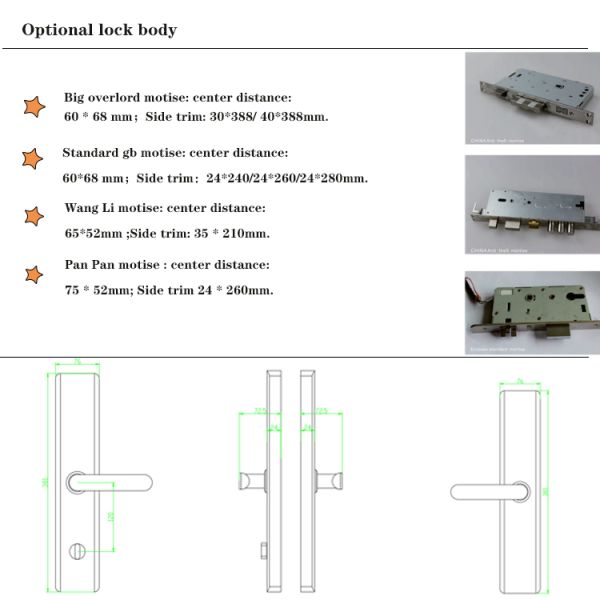 OEM ODM Black RFID Smart Door Lock With Fingerprint And Password
