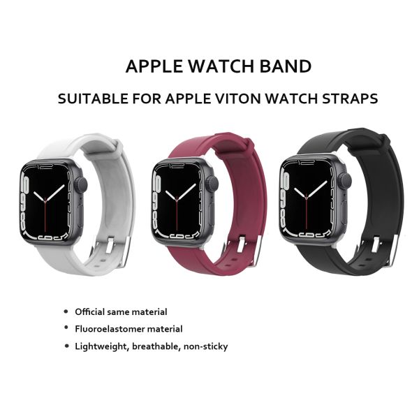 Silicone Apple FKM Rubber Watch Strap High Elasticiy And Softness